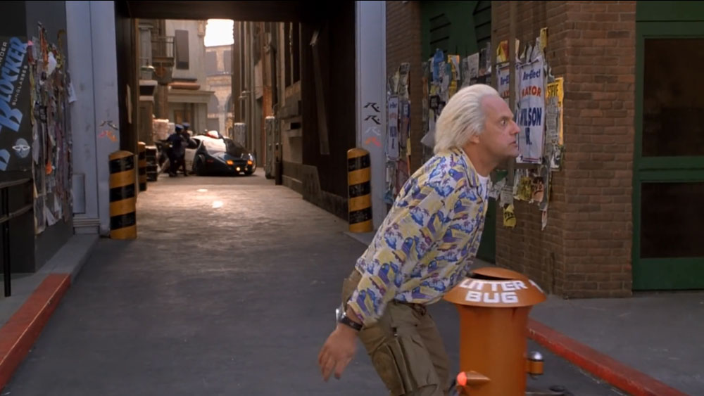 Robotic trash cans in Back to the Future II