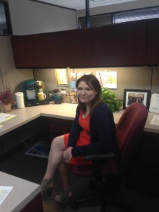 Sabrina at desk