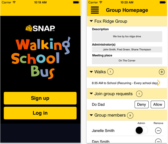 Walking School Bus App