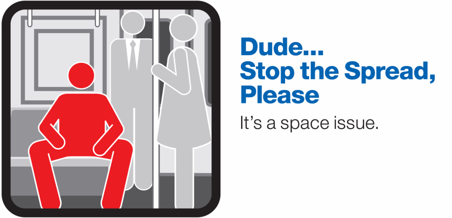 MTA New York City manspreading ad