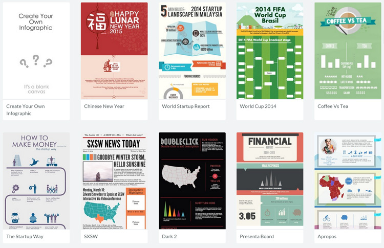 Piktochart free infographic themes