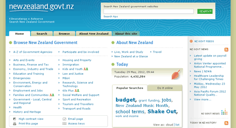 Image of the original website design in 2007.