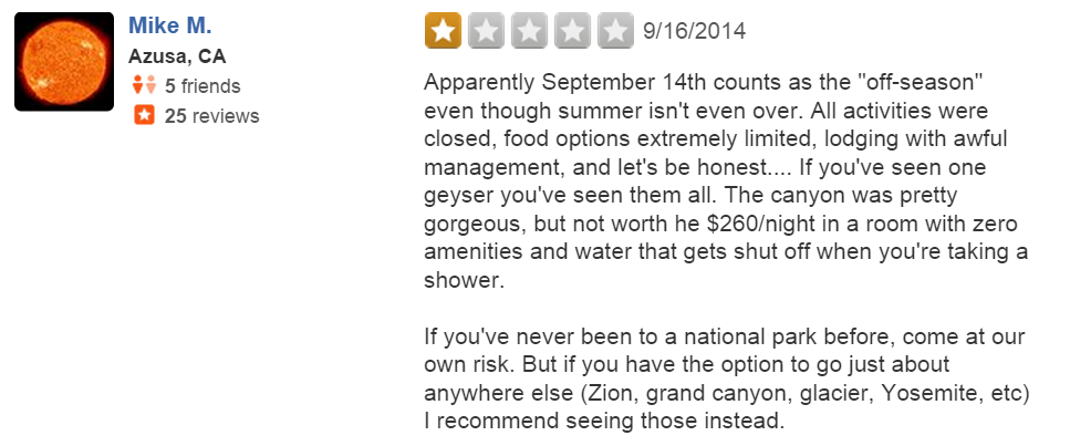 funny-yelp-review-yellowstone-national-park