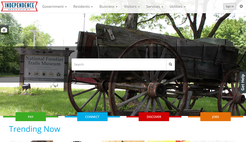 Independence, Missouri screenshot best government websites