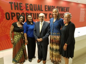 EEOC's Director Carlton Hadden (center) with C4C leadership (from left to right): Terri Williams (Executive Administrator), Arthuretta Holmes Martin (Health and Wellness Chair), Tanya Ward Jordan (President) and Paulette Taylor (Civil Rights Chair) 