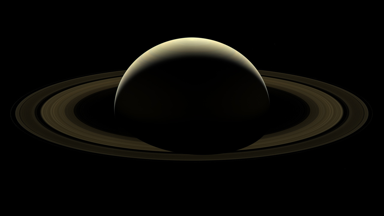 Photo of Cassini's final compete picture of Saturn