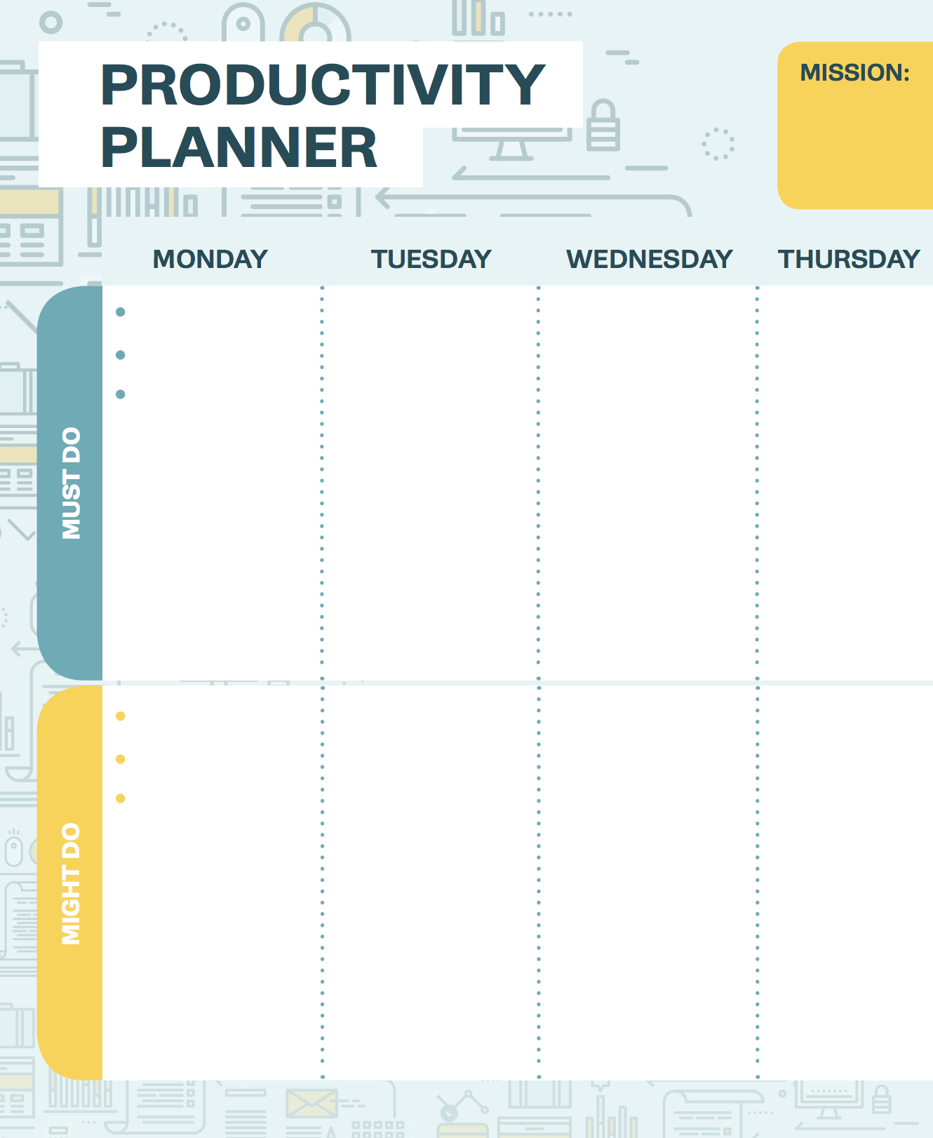 Weekly Productivity Planner » Resources