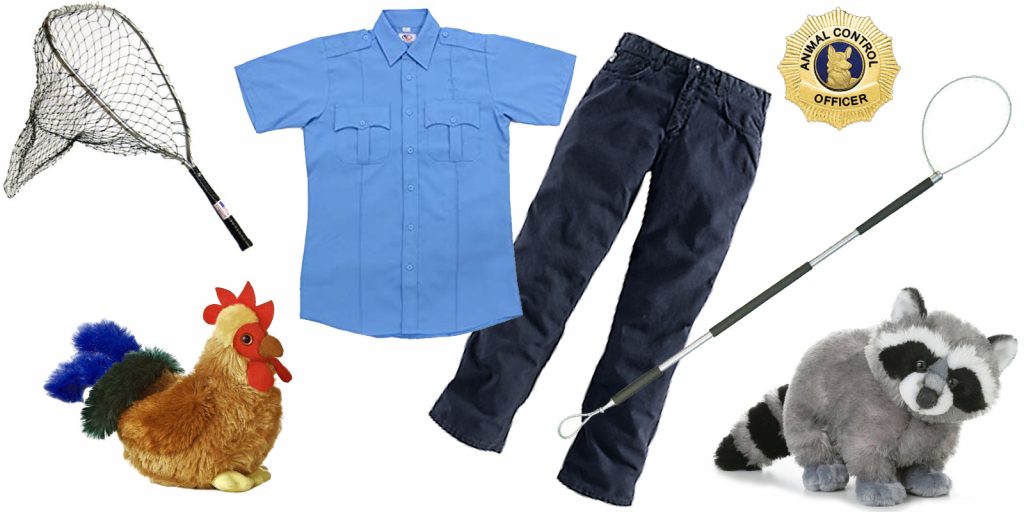 easy Halloween costume idea, government costume theme, Animal Control Officer rescue