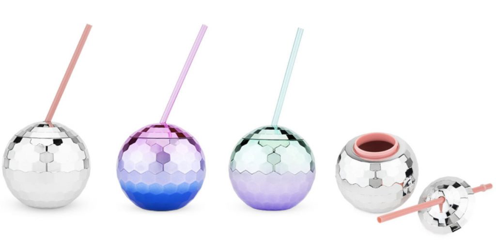 drink tumblers shaped like disco balls