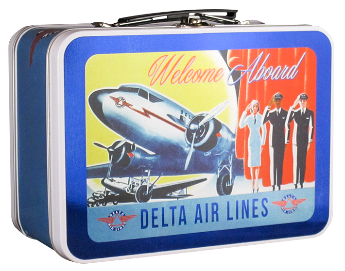 retro Delta Air Lines lunch box