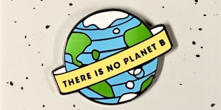 holiday gift ideas American Museum Natural History no Planet B enamel pin