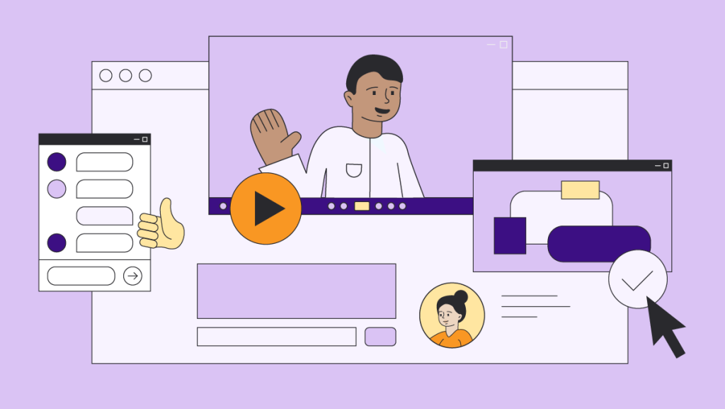 Person completing online training