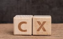 CX in wooden blocks