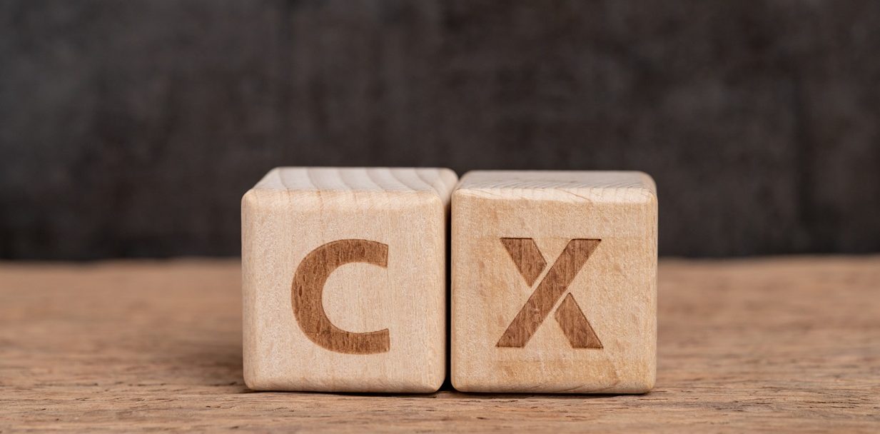 CX in wooden blocks