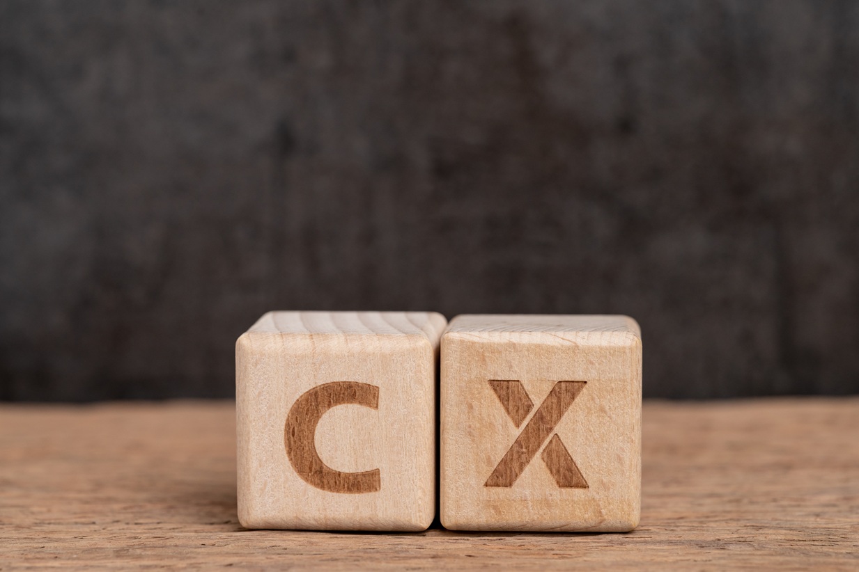 CX in wooden blocks